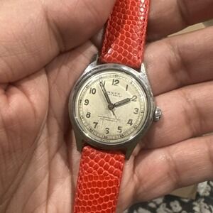 Works VTG 1940s MILUS Shock-Resist 17J Swiss Military Style Watch Serviced 32mm